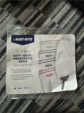 Knit-Rite Soft-Sock Prosthetic Sock — White